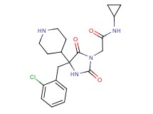 2-[4-(2-chlorobenzyl)-2,5-dioxo-4-piperidin-4-ylimidazolidin-1-yl]-N-cyclopropylacetamide