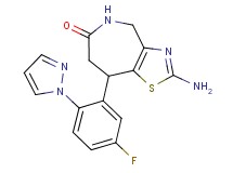 2-amino-8-[5-fluoro-2-(1H-pyrazol-1-yl)phenyl]-4,5,7,8-tetrahydro-6H-[1,3]thiazolo[4,5-c]azepin-6-one