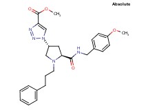 methyl 1-[(3R,5S)-5-{[(4-methoxybenzyl)amino]carbonyl}-1-(3-phenylpropyl)-3-pyrrolidinyl]-1H-1,2,3-triazole-4-carboxylate