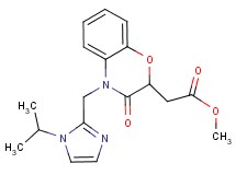 methyl {4-[(1-isopropyl-1H-imidazol-2-yl)methyl]-3-oxo-3,4-dihydro-2H-1,4-benzoxazin-2-yl}acetate