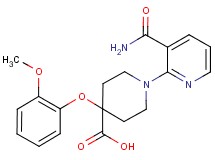 1-[3-(aminocarbonyl)pyridin-2-yl]-4-(2-methoxyphenoxy)piperidine-4-carboxylic acid