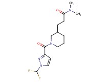 3-(1-{[1-(difluoromethyl)-1H-pyrazol-3-yl]carbonyl}-3-piperidinyl)-N,N-dimethylpropanamide