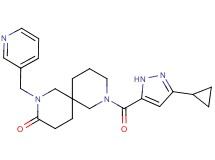 8-[(3-cyclopropyl-1H-pyrazol-5-yl)carbonyl]-2-(pyridin-3-ylmethyl)-2,8-diazaspiro[5.5]undecan-3-one