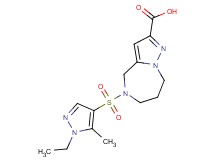 5-[(1-ethyl-5-methyl-1H-pyrazol-4-yl)sulfonyl]-5,6,7,8-tetrahydro-4H-pyrazolo[1,5-a][1,4]diazepine-2-carboxylic acid
