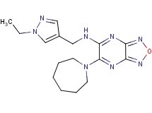 6-(1-azepanyl)-N-[(1-ethyl-1H-pyrazol-4-yl)methyl][1,2,5]oxadiazolo[3,4-b]pyrazin-5-amine