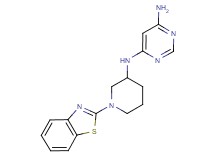 N-[1-(1,3-benzothiazol-2-yl)-3-piperidinyl]-4,6-pyrimidinediamine