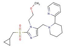 2-(1-{[2-[(cyclopropylmethyl)sulfonyl]-1-(2-methoxyethyl)-1H-imidazol-5-yl]methyl}-2-piperidinyl)pyridine