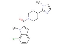 7-chloro-1-methyl-2-{[4-(1-methyl-1H-imidazol-2-yl)-1-piperidinyl]carbonyl}-1H-indole