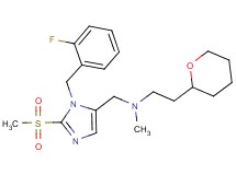 N-{[1-(2-fluorobenzyl)-2-(methylsulfonyl)-1H-imidazol-5-yl]methyl}-N-methyl-2-(tetrahydro-2H-pyran-2-yl)ethanamine