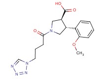 (3S*,4R*)-4-(2-methoxyphenyl)-1-[4-(1H-tetrazol-1-yl)butanoyl]pyrrolidine-3-carboxylic acid