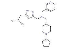 1-(1-cyclopentyl-4-piperidinyl)-N-[(5-isobutyl-1H-pyrazol-3-yl)methyl]-N-(3-pyridinylmethyl)methanamine