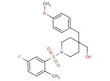[1-[(5-fluoro-2-methylphenyl)sulfonyl]-4-(4-methoxybenzyl)-4-piperidinyl]methanol