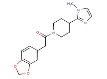 1-(1,3-benzodioxol-5-ylacetyl)-4-(1-methyl-1H-imidazol-2-yl)piperidine