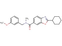 2-cyclohexyl-N-(3-methoxybenzyl)-N-methyl-1,3-benzoxazole-6-carboxamide