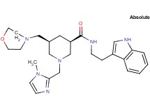 (3R,5S)-N-[2-(1H-indol-3-yl)ethyl]-1-[(1-methyl-1H-imidazol-2-yl)methyl]-5-(4-morpholinylmethyl)-3-piperidinecarboxamide