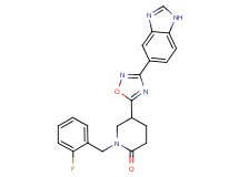 5-[3-(1H-benzimidazol-5-yl)-1,2,4-oxadiazol-5-yl]-1-(2-fluorobenzyl)-2-piperidinone