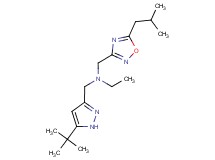 N-[(5-tert-butyl-1H-pyrazol-3-yl)methyl]-N-[(5-isobutyl-1,2,4-oxadiazol-3-yl)methyl]ethanamine