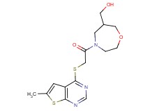 (4-{[(6-methylthieno[2,3-d]pyrimidin-4-yl)thio]acetyl}-1,4-oxazepan-6-yl)methanol