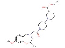 ethyl 1'-[(8-methoxy-2-methyl-2,3-dihydro-1,4-benzoxazepin-4(5H)-yl)acetyl]-1,4'-bipiperidine-3-carboxylate