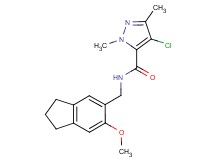 4-chloro-N-[(6-methoxy-2,3-dihydro-1H-inden-5-yl)methyl]-1,3-dimethyl-1H-pyrazole-5-carboxamide