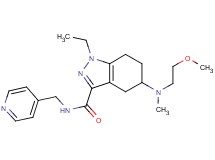 1-ethyl-5-[(2-methoxyethyl)(methyl)amino]-N-(4-pyridinylmethyl)-4,5,6,7-tetrahydro-1H-indazole-3-carboxamide