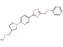 2-[3-(methoxymethyl)-1-pyrrolidinyl]-5-[3-(phenoxymethyl)-1,2,4-oxadiazol-5-yl]pyridine
