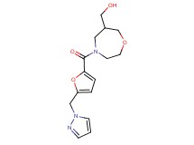 {4-[5-(1H-pyrazol-1-ylmethyl)-2-furoyl]-1,4-oxazepan-6-yl}methanol