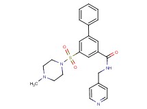 5-[(4-methyl-1-piperazinyl)sulfonyl]-N-(4-pyridinylmethyl)-3-biphenylcarboxamide