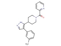 2-({4-[4-(3-methylphenyl)-1H-pyrazol-5-yl]piperidin-1-yl}carbonyl)pyridine
