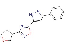 5-(3-phenyl-1H-pyrazol-5-yl)-3-(tetrahydrofuran-3-yl)-1,2,4-oxadiazole