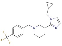 3-[1-(cyclopropylmethyl)-1H-imidazol-2-yl]-1-[4-(trifluoromethyl)benzyl]piperidine