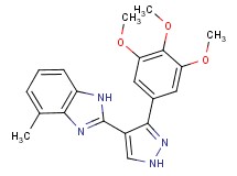 4-methyl-2-[3-(3,4,5-trimethoxyphenyl)-1H-pyrazol-4-yl]-1H-benzimidazole