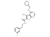 N-[2-(3-fluorophenyl)ethyl]-5-methyl-4-[(tetrahydro-2-furanylmethyl)amino]thieno[2,3-d]pyrimidine-6-carboxamide