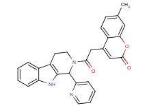 7-methyl-4-{2-oxo-2-[1-(2-pyridinyl)-1,3,4,9-tetrahydro-2H-beta-carbolin-2-yl]ethyl}-2H-chromen-2-one