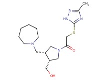 ((3R*,4R*)-4-(azepan-1-ylmethyl)-1-{[(3-methyl-1H-1,2,4-triazol-5-yl)thio]acetyl}pyrrolidin-3-yl)methanol