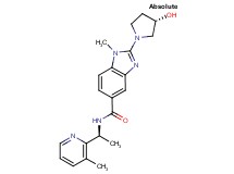 2-[(3S)-3-hydroxy-1-pyrrolidinyl]-1-methyl-N-[(1S)-1-(3-methyl-2-pyridinyl)ethyl]-1H-benzimidazole-5-carboxamide