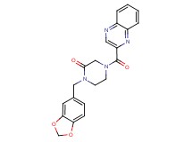 1-(1,3-benzodioxol-5-ylmethyl)-4-(2-quinoxalinylcarbonyl)-2-piperazinone
