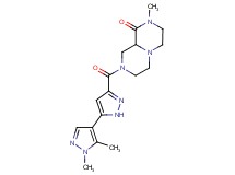 8-[(1',5'-dimethyl-1'H,2H-3,4'-bipyrazol-5-yl)carbonyl]-2-methylhexahydro-2H-pyrazino[1,2-a]pyrazin-1(6H)-one
