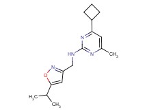 4-cyclobutyl-N-[(5-isopropylisoxazol-3-yl)methyl]-6-methylpyrimidin-2-amine
