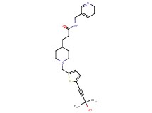 3-(1-{[5-(3-hydroxy-3-methyl-1-butyn-1-yl)-2-thienyl]methyl}-4-piperidinyl)-N-(3-pyridinylmethyl)propanamide