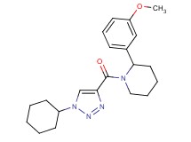 1-[(1-cyclohexyl-1H-1,2,3-triazol-4-yl)carbonyl]-2-(3-methoxyphenyl)piperidine