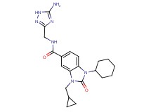 N-[(5-amino-1H-1,2,4-triazol-3-yl)methyl]-1-cyclohexyl-3-(cyclopropylmethyl)-2-oxo-2,3-dihydro-1H-benzimidazole-5-carboxamide