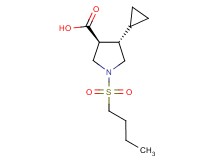(3S*,4S*)-1-(butylsulfonyl)-4-cyclopropyl-3-pyrrolidinecarboxylic acid