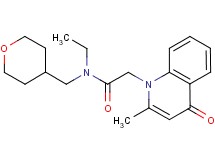 N-ethyl-2-(2-methyl-4-oxoquinolin-1(4H)-yl)-N-(tetrahydro-2H-pyran-4-ylmethyl)acetamide
