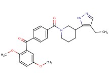 (2,5-dimethoxyphenyl)(4-{[3-(4-ethyl-1H-pyrazol-5-yl)-1-piperidinyl]carbonyl}phenyl)methanone