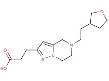 3-{5-[2-(tetrahydro-3-furanyl)ethyl]-4,5,6,7-tetrahydropyrazolo[1,5-a]pyrazin-2-yl}propanoic acid