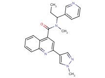 N-methyl-2-(1-methyl-1H-pyrazol-4-yl)-N-(1-pyridin-3-ylpropyl)quinoline-4-carboxamide