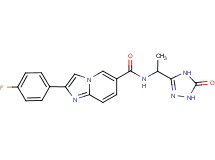 2-(4-fluorophenyl)-N-[1-(5-oxo-4,5-dihydro-1H-1,2,4-triazol-3-yl)ethyl]imidazo[1,2-a]pyridine-6-carboxamide