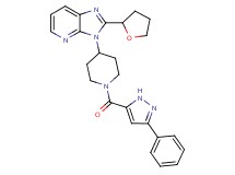 3-{1-[(3-phenyl-1H-pyrazol-5-yl)carbonyl]-4-piperidinyl}-2-(tetrahydro-2-furanyl)-3H-imidazo[4,5-b]pyridine