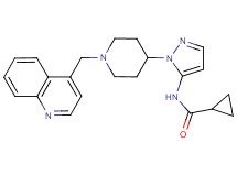 N-{1-[1-(4-quinolinylmethyl)-4-piperidinyl]-1H-pyrazol-5-yl}cyclopropanecarboxamide